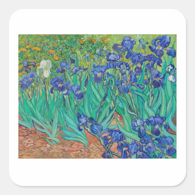 Sello para sobres VINCENT VAN GOGH "IRISES" (Anverso)