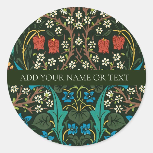 Sello para sobres WILLIAM MORRIS CON PATRÓN TULIP (Anverso)