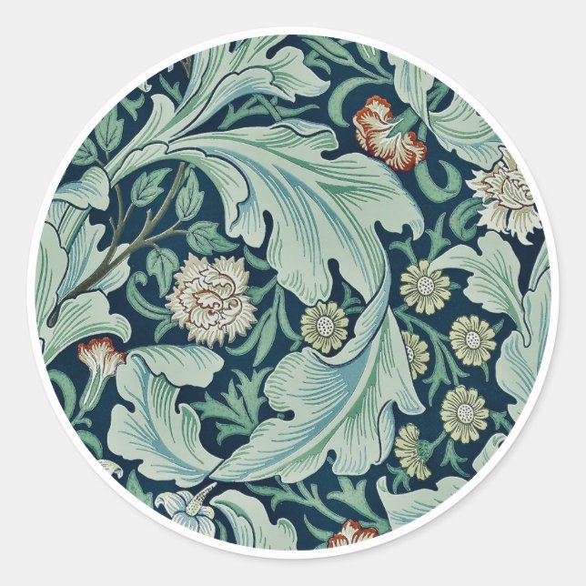 SELLO PARA SOBRES : WILLIAM MORRIS : DISEÑO FLORAL (Anverso)