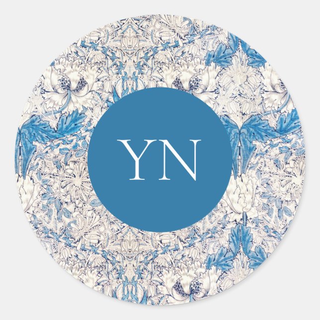 SELLO PARA SOBRES : WILLIAM MORRIS : HONEYSUCKLE (Anverso)