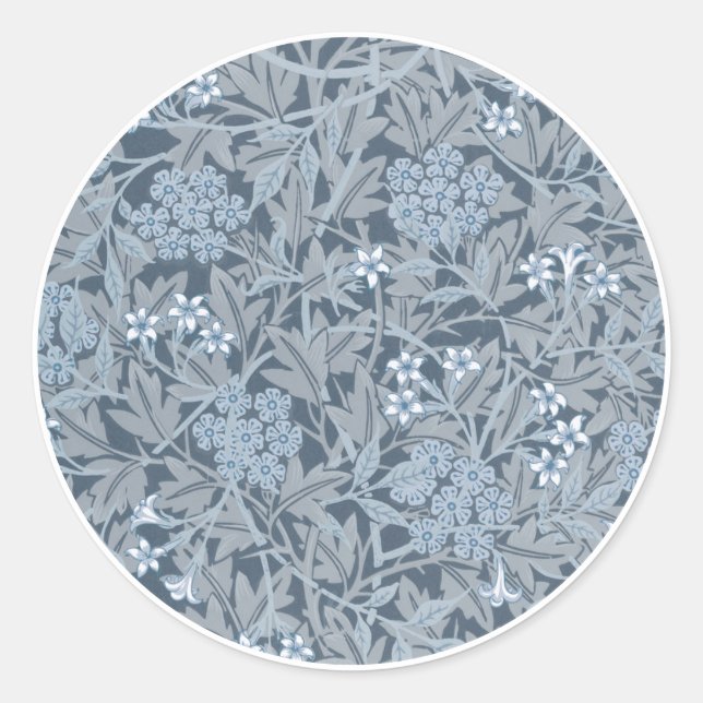SELLO PARA SOBRES : WILLIAM MORRIS : JASMINE (Anverso)