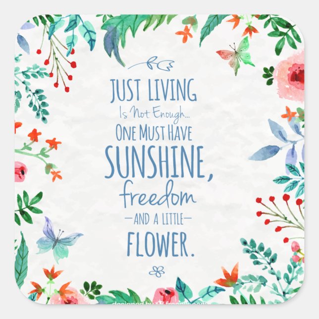 Sello Pegatina de citas de vida divertida e inspir (Anverso)