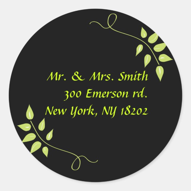 Sello Pegatina de la dirección de retorno de la ho (Anverso)