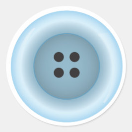Sello Pegatina del botón azul claro