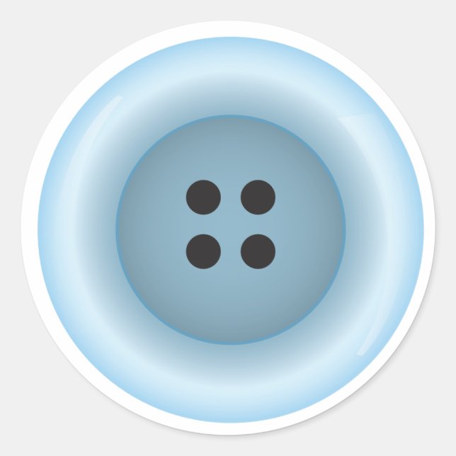 Sello Pegatina del botón azul claro (Anverso)