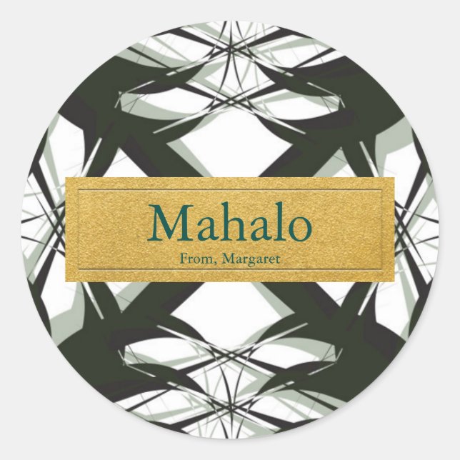 Sello Pegatina elegante de los Tops de piña tropic (Anverso)