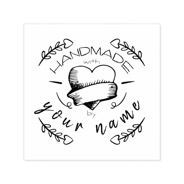 Sello personal elegante de autotinta a mano (Diseño)