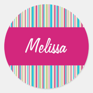 Sello personalizado a rayas coloridas