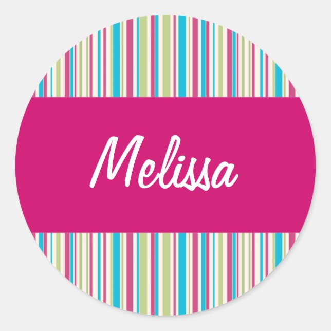 Sello personalizado a rayas coloridas (Anverso)