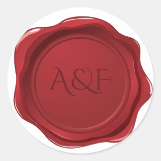 Sello personalizado de cera roja de brillo