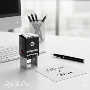 Sello personalizado de entintado automático con el