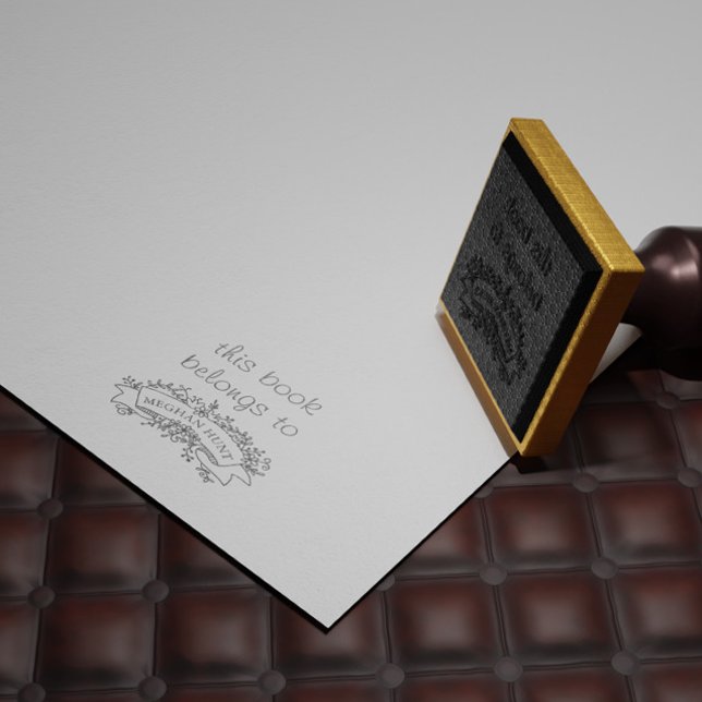 Sello personalizado de la propiedad del libro (Subido por el creador)