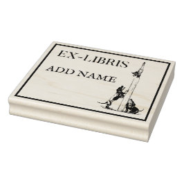 Sello personalizado de madera de arce ex-Libris