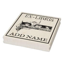 Sello personalizado de madera de arce ex-Libris