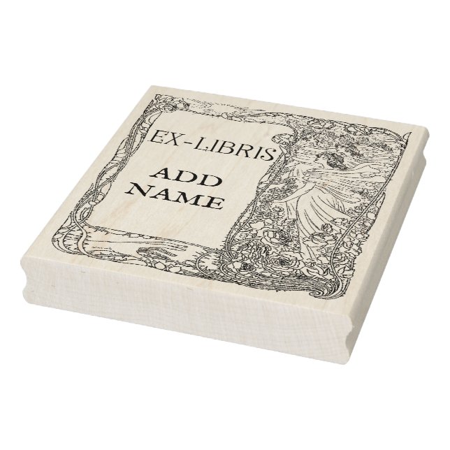 Sello personalizado de madera de arce ex-Libris (Sello)