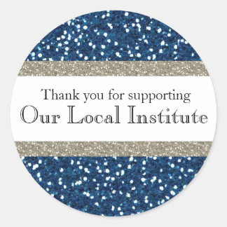 Sello personalizado Glitzy Blue Silver