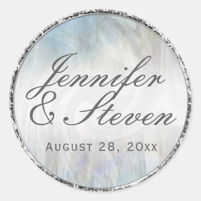 Sello plateado suave monograma personalizado (Anverso)