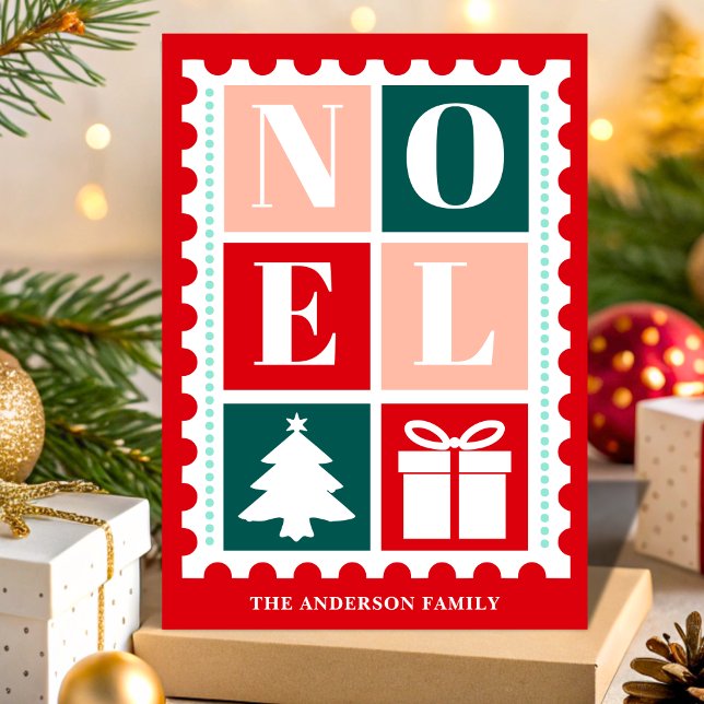 Sello Postal de Navidad Retro Noel (Subido por el creador)