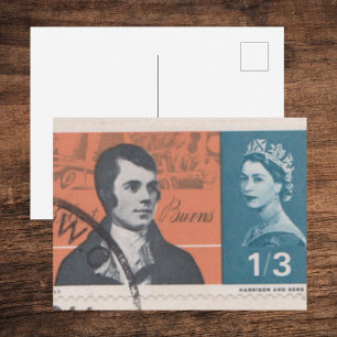 Sello postal de Robert Burns de 1966   Literario a