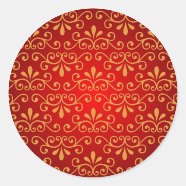 Sello rojo con curvas de oro (Anverso)