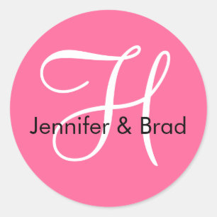 Sello rosado Monograma H Boda Primavera 2010