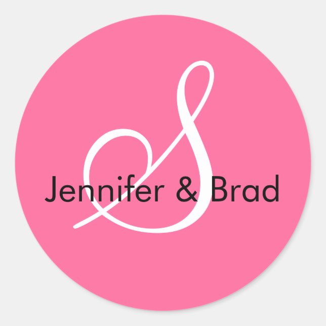 Sello rosado Monograma S Boda Primavera 2010 (Anverso)