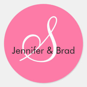 Sello rosado Monograma S Boda Primavera 2010