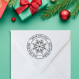 Sello Santa de copo de nieve del Polo Norte