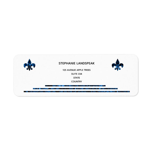 Sello Sapphire Blue Royal Fleur de Lys (Frente)