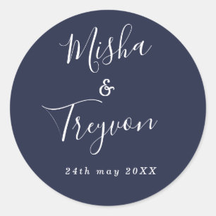 Sello simple de la Marina tipográfica de la boda