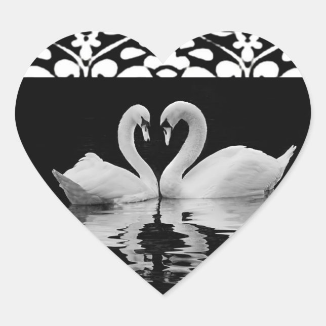 Sello tradicional de cisne negro y blanco (Anverso)