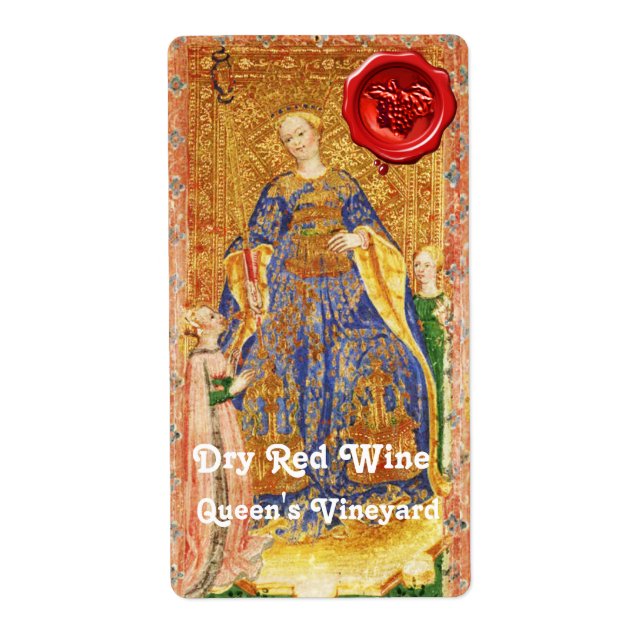 SELLO VINEYARD ROJO DE CERRADURA DE VINO DE QUEEN/ (Frente)