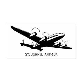 Sello Vintage de Aeronaves de Destino