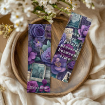 Sello vintage de epena estampilla morado floral