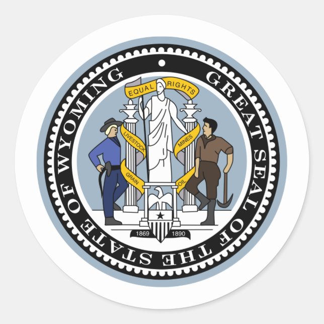 Sello Wyomingite, Sello del Pegatina Wyoming (Anverso)