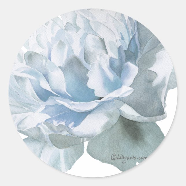 Sellos Bodas Blue Peony (Anverso)