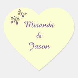 Sellos Bodas de mariposas de diamantes de color am