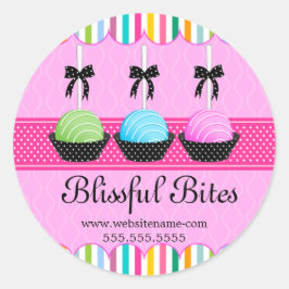Sellos coloridos de caja de pasteles de copas