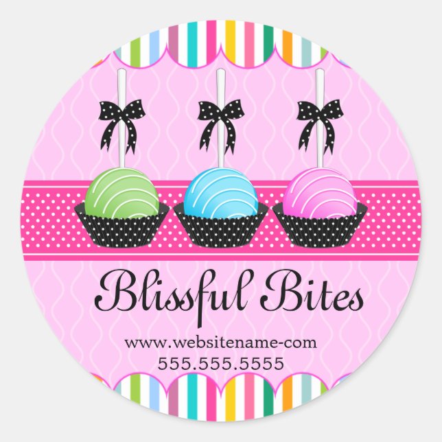 Sellos coloridos de caja de pasteles de copas (Anverso)