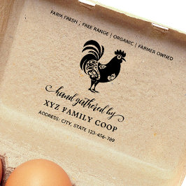 Sellos comerciales decorativos de pollo con guione