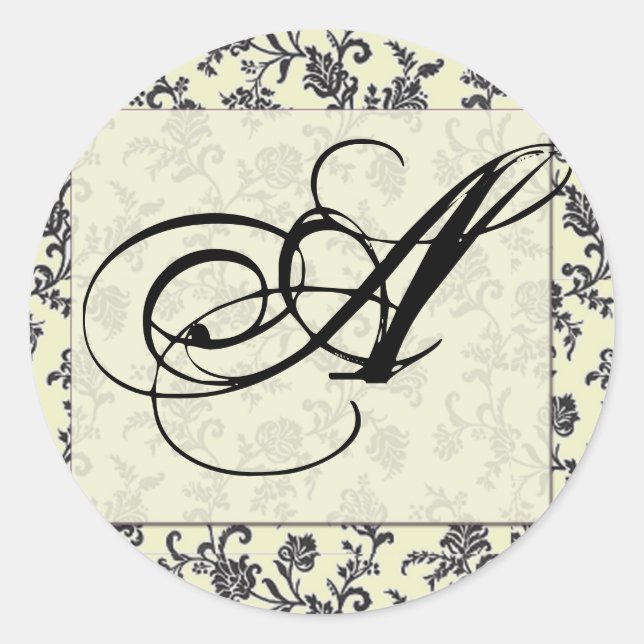 Sellos de boda de Damask (Anverso)
