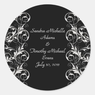 Sellos de Boda Royal Romance Black/Eggshell