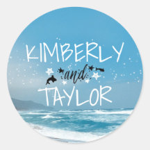 Sellos de bodas de playa