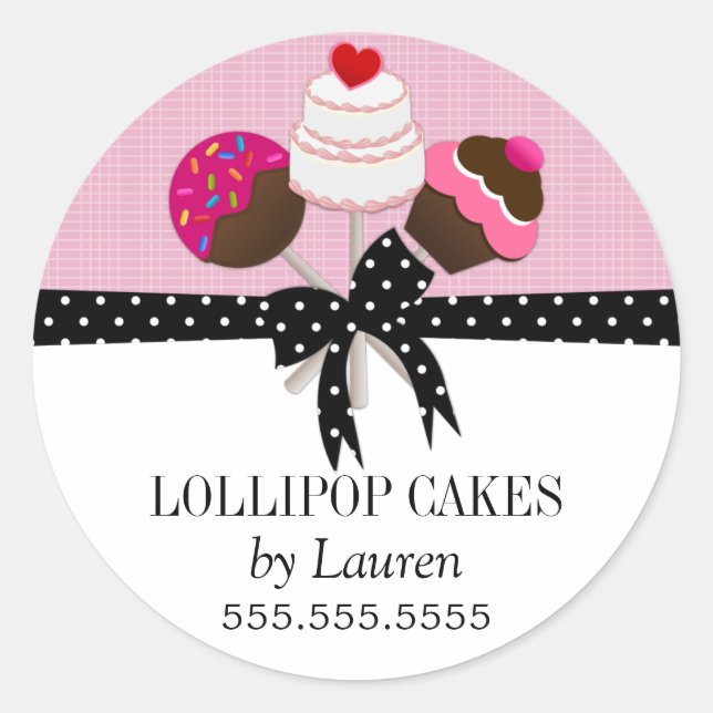 Sellos de caja de panadería rosa de copas de copas (Anverso)