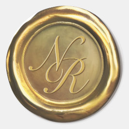 Sellos de cera dorados personalizados para bodas v