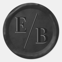 Sellos de Cera Negra para Bodas Iniciales