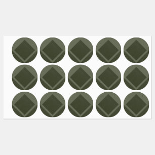 Sellos de etiqueta verde musgo minimalista
