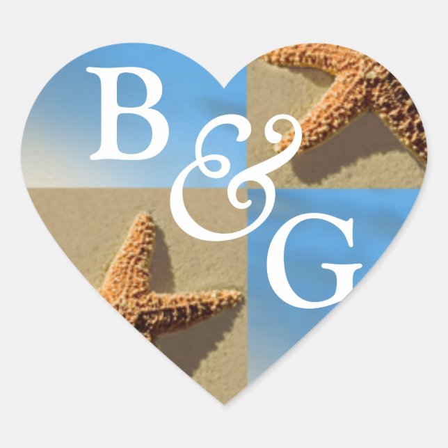 Sellos de eventos tropicales de boda Hearts Starfi (Anverso)