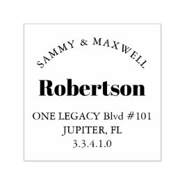 Sellos de goma de dirección de devolución personal