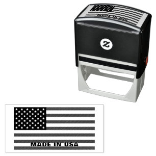 Sellos de goma de la bandera americana hechos en E